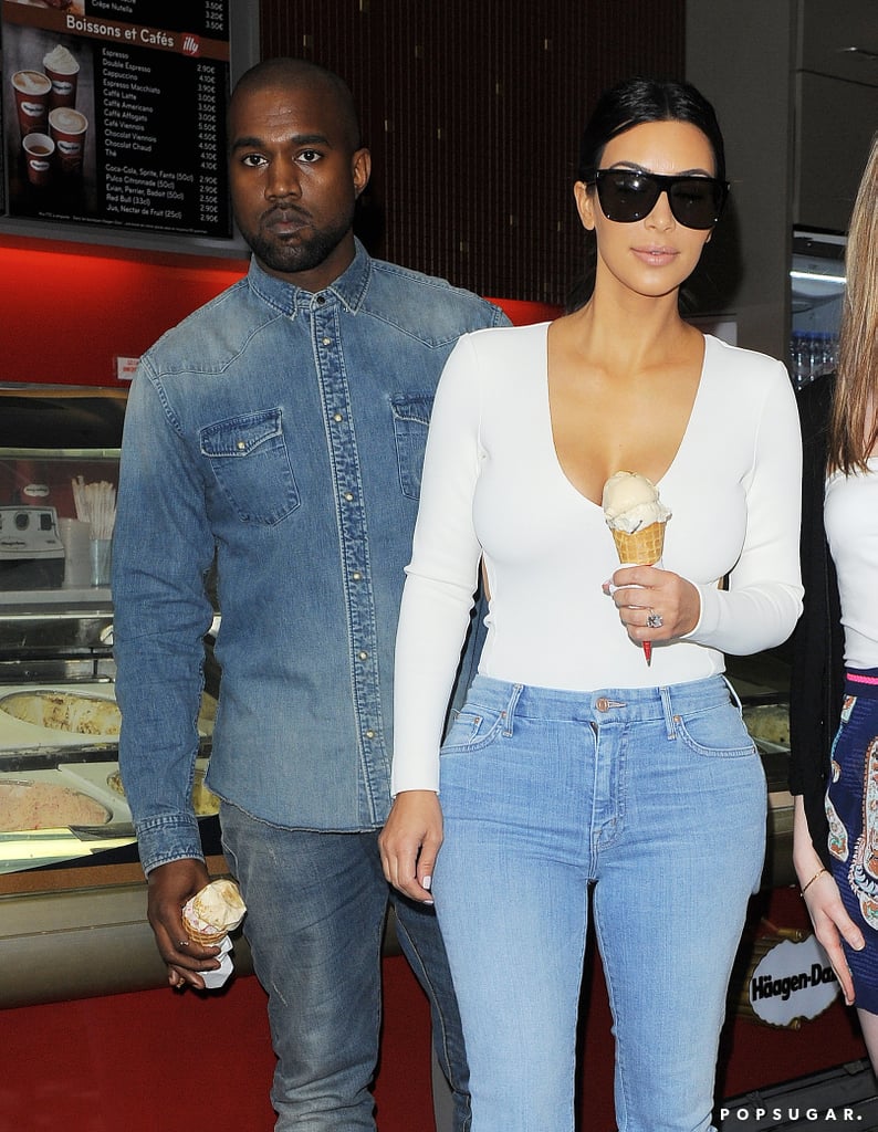 Kim Kardashian and Kanye West in Paris Before Wedding