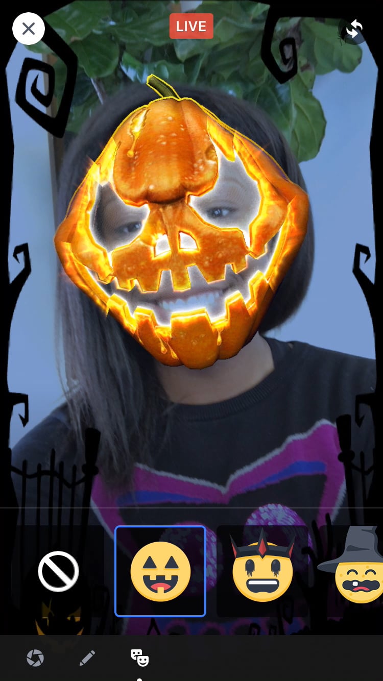 The limited-edition pumpkin mask.