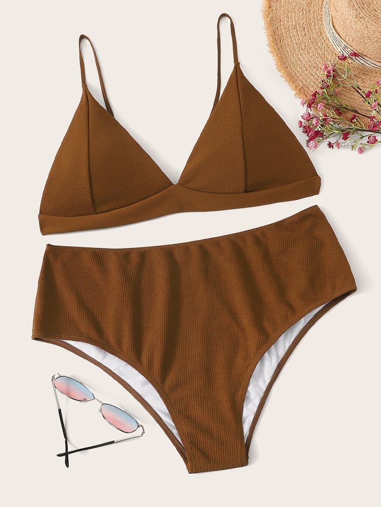 Shein Rib Triangle Top With High-Waist Bikini | See Emily ...
