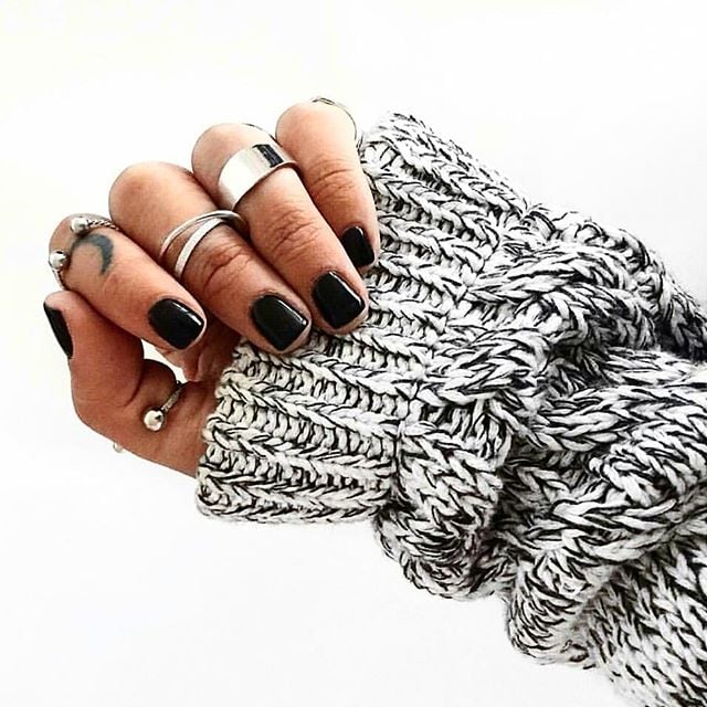 Black Nail Polish Tips