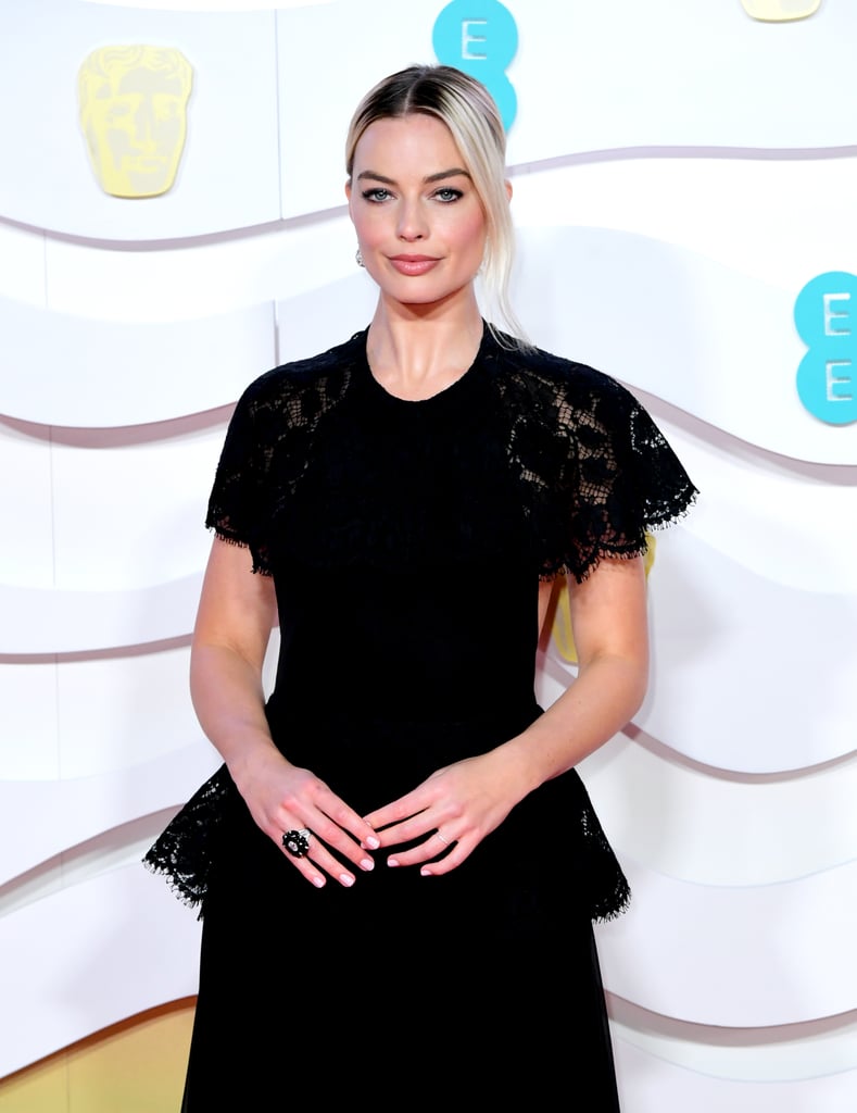 BAFTAs 2020: Margot Robbie's Black Lace Chanel Gown