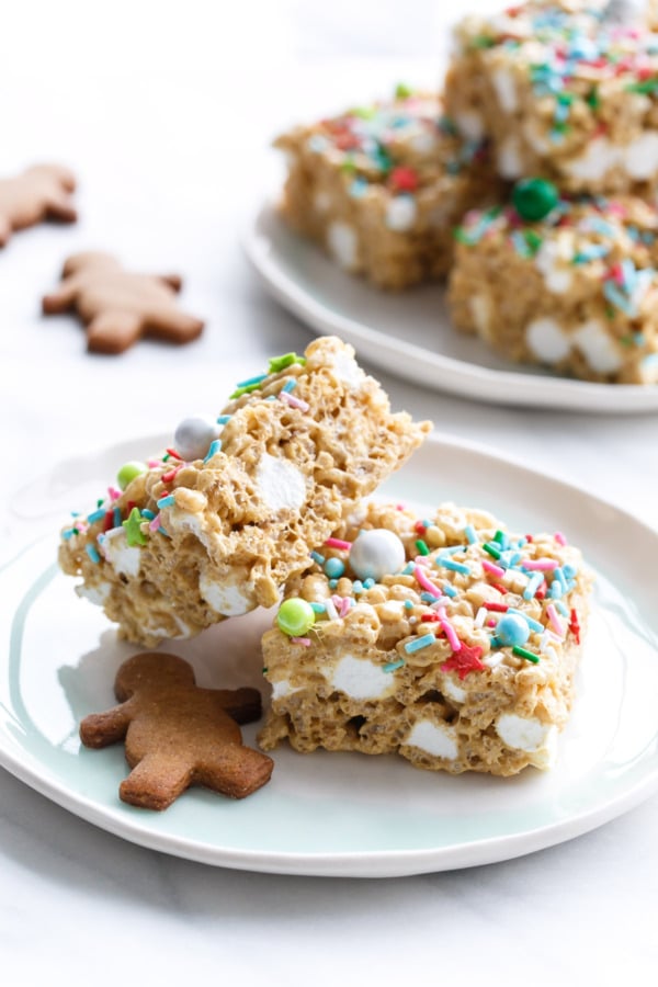 Gingerbread Rice Krispie Treats​