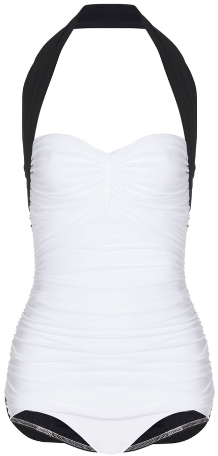 Norma Kamali Bill Mio Combo Ruched Halter Swimsuit | Serena Williams ...