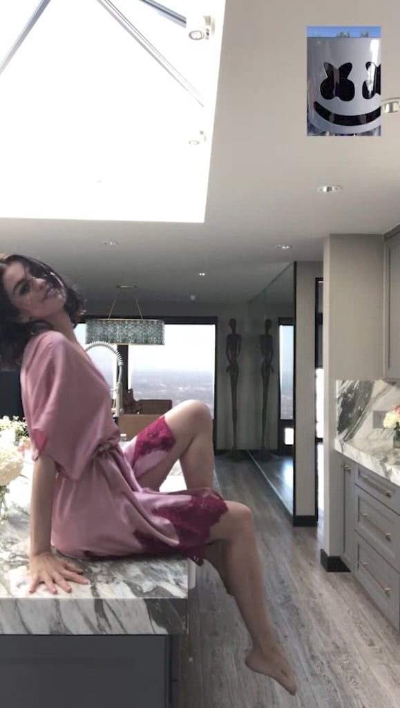 Selena Gomez's Pink Robe in "Wolves" Video