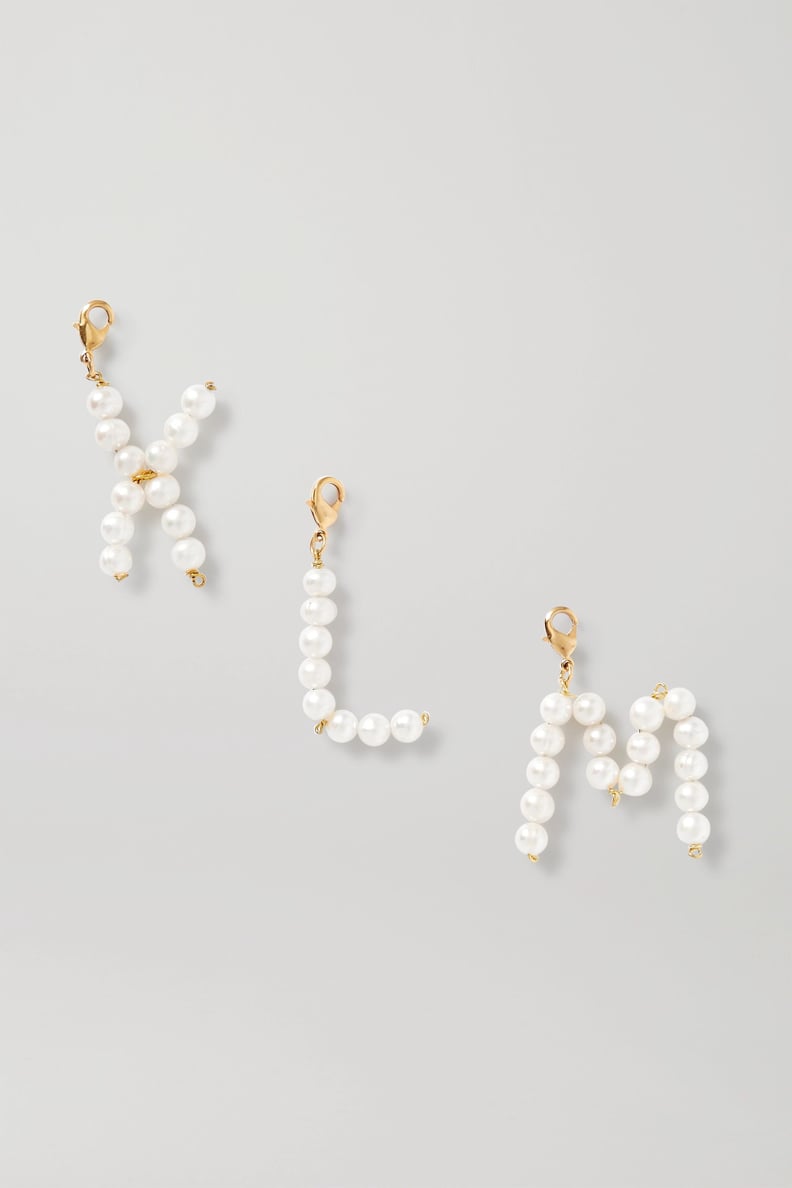 Timeless Pearly Gold Letter Gold-Tone Pearl Pendant
