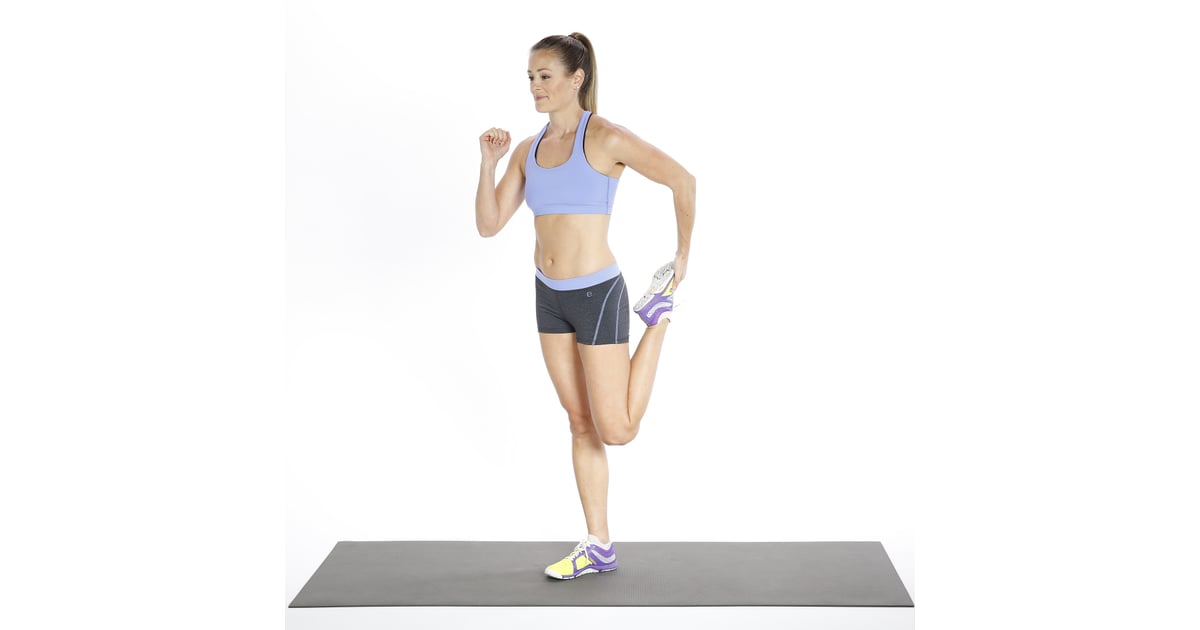 Walking Quad Stretch Jump Rope Workout With Bodyweight Training