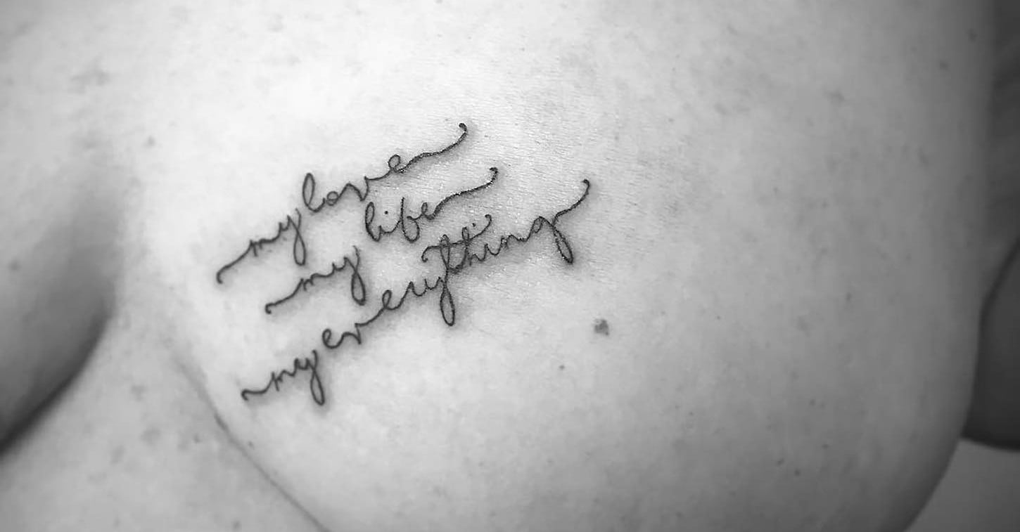 Татуировки с надписями - Одна жизнь, одна любовь