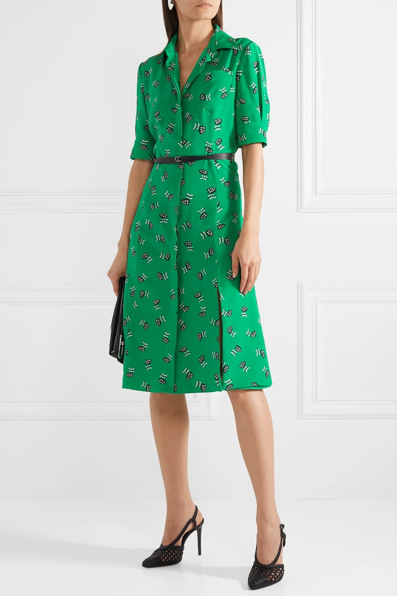 Altuzarra Wednesday Belted Printed Silk Crepe De Chine Shirt Dress