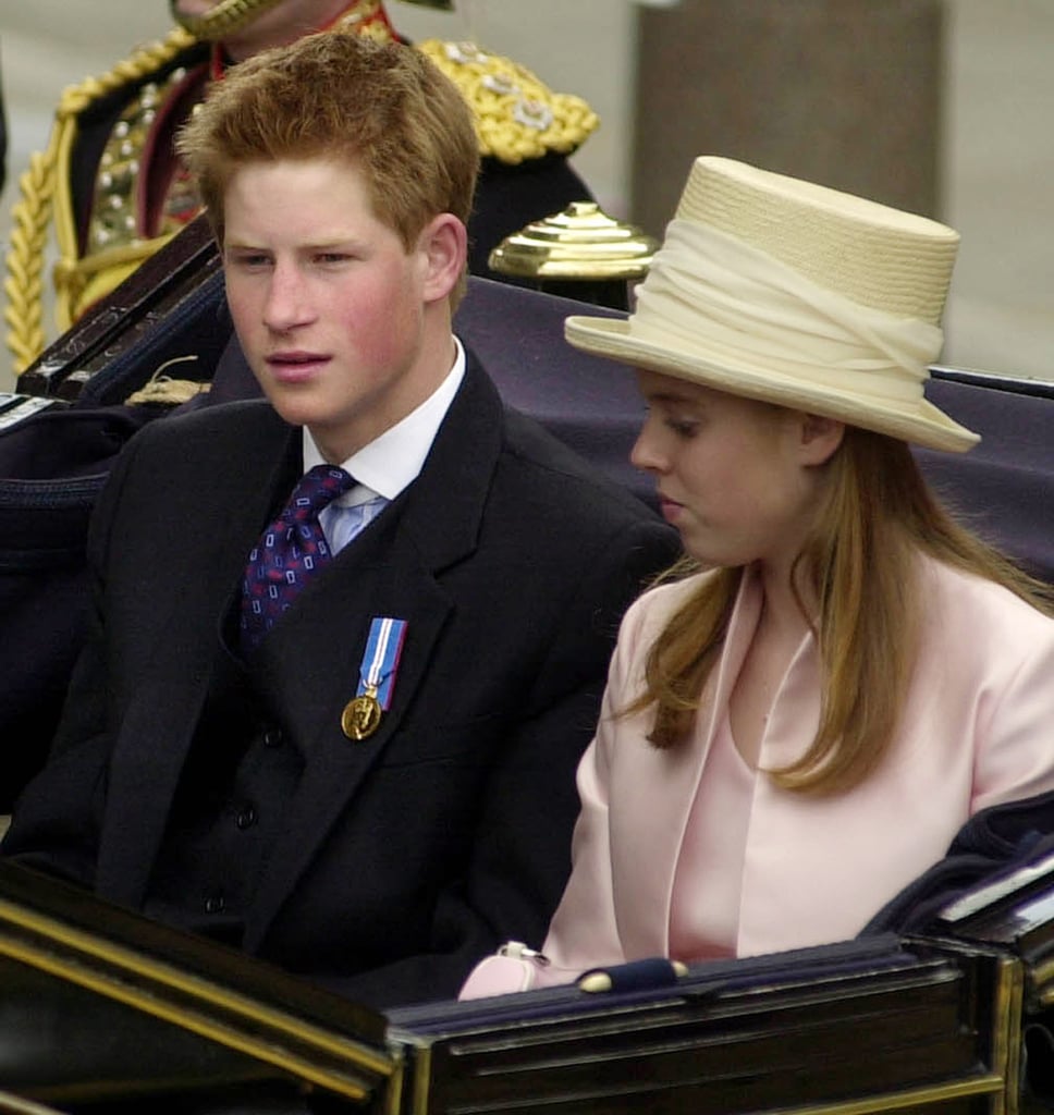 With Prince Harry at the Queen's Golden Jubilee celebration in 2002.