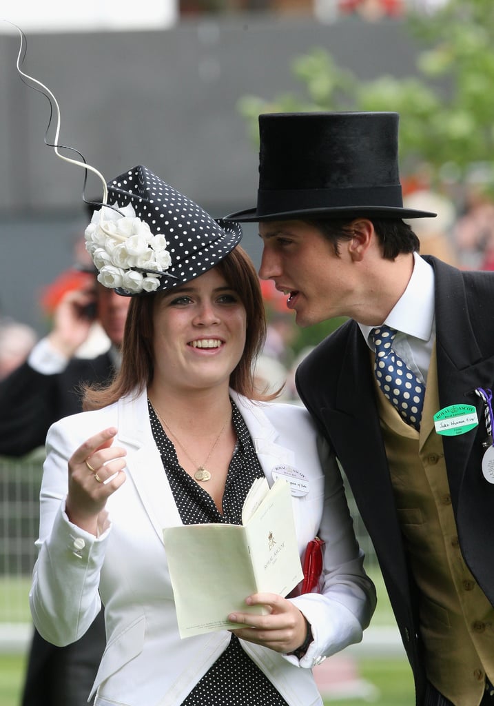 Princess Eugenie talked to Jake Warren in the parade ring on the fourth day of Royal Ascot 2009.