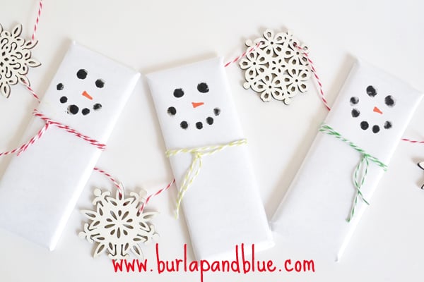 Snowman Candy Bars