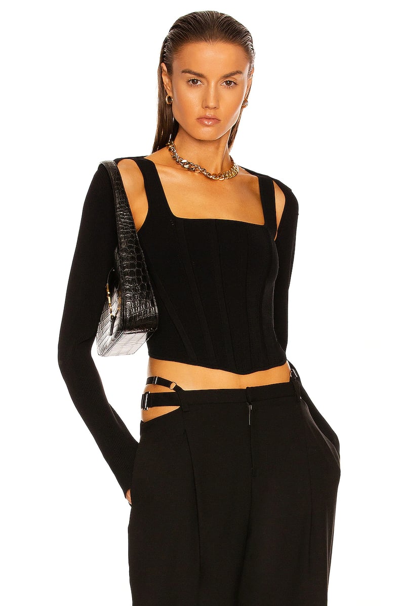 The Convertible Corset: Dion Lee Pointelle Corset Long Sleeve Top
