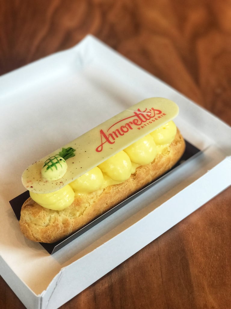 The Whipped Pineapple Eclair comes with five generous dollops of the sweet pineapple cream. It's inside of the pastry too, so there's no shortage.