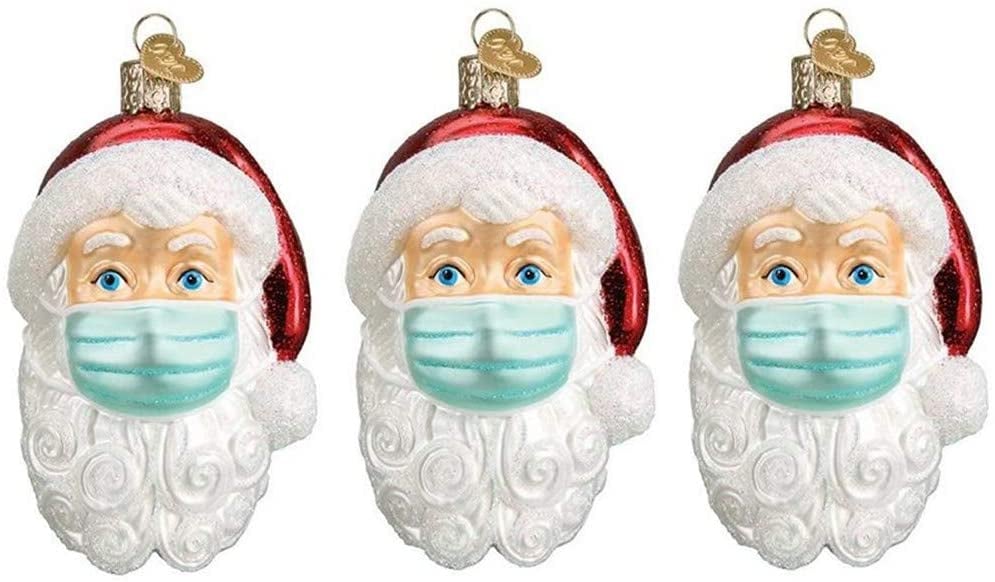 Santa Claus Wearing A Face Mask Ornament