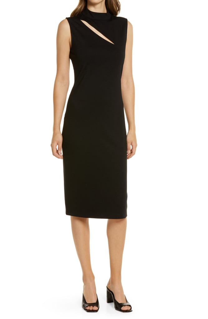 For a Black Dress With a Twist: Halogen Sleeveless Cutout Ponte Dress