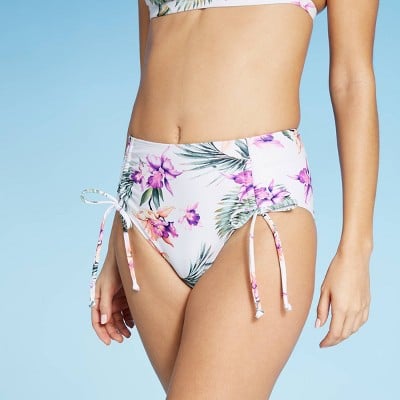 Cheeky High Waist Cinched Bikini Bottom