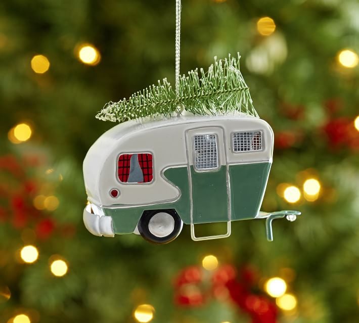 Camper and Tree Ornament