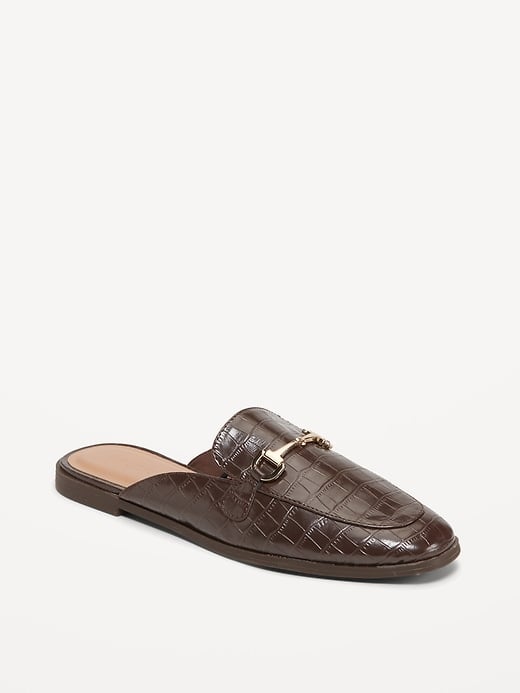 Old Navy Faux-Leather Loafer Mule Shoes