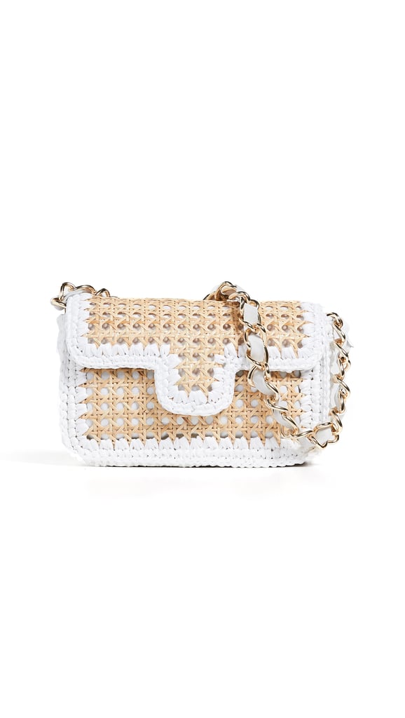 Caterina Bertini Wicker Shoulder Bag