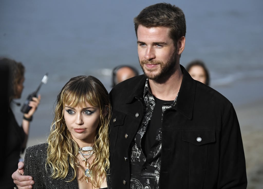 Miley Cyrus and Liam Hemsworth's Outfits at Saint Laurent