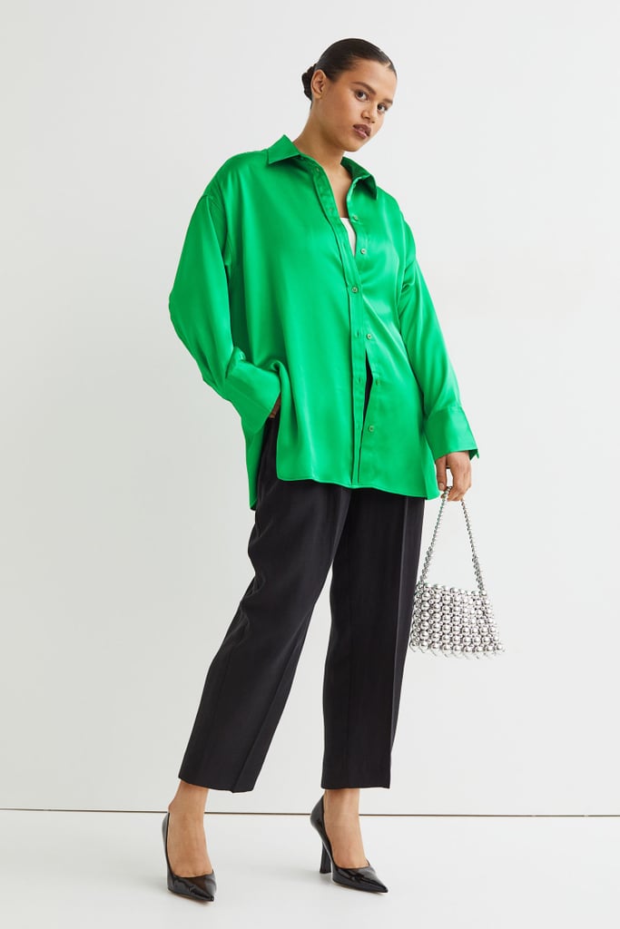 For a Jewel Tone: Wide-cut Blouse