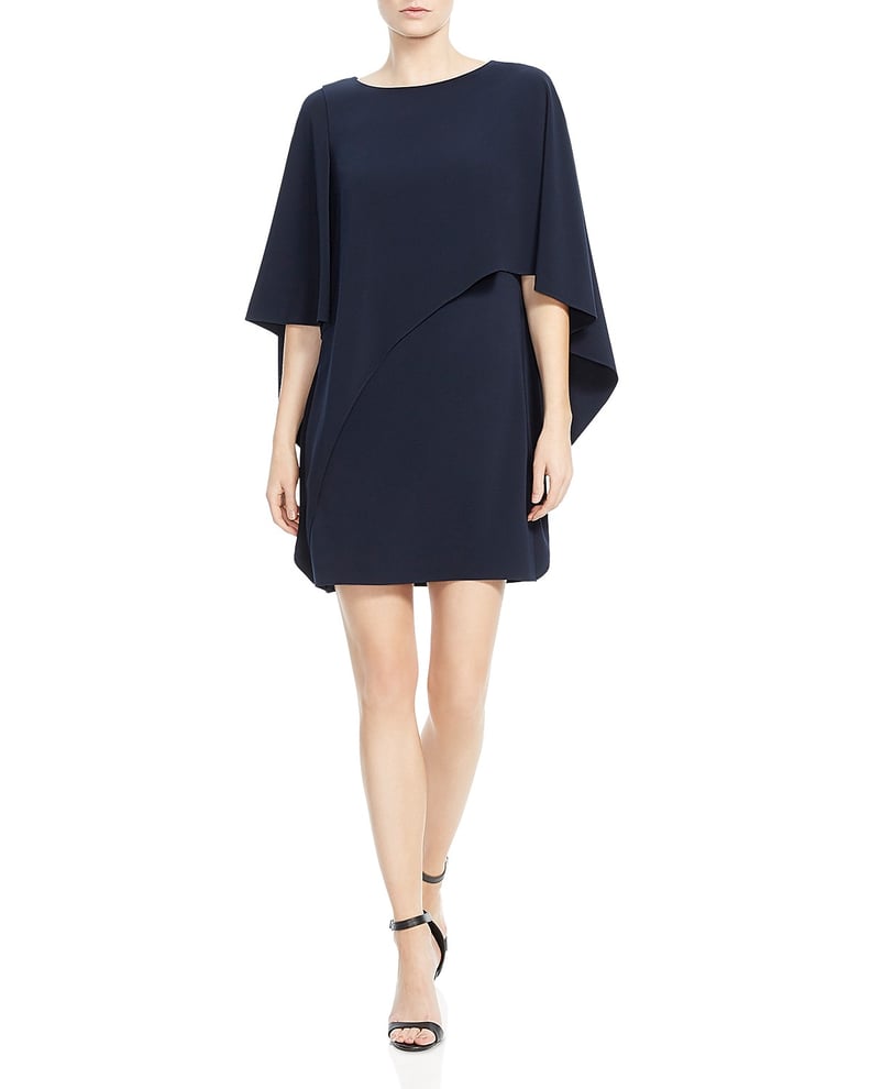 Halston Heritage Cape Sleeve Capelet Dress