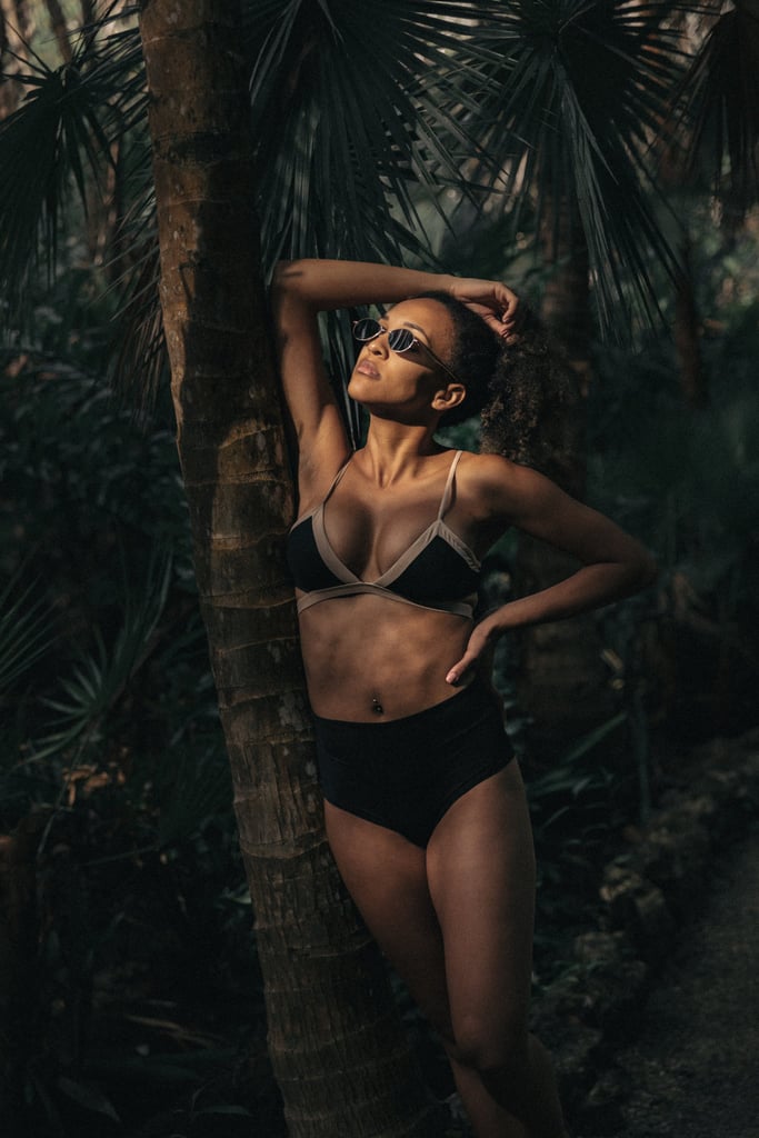 How Can I Find Supportive Tops For a Large Bust?
If you have big boobs, you don't always need to purchase your swim tops with underwire. Swim buyer Marissa Mendias of Hurley recommends bathing suits with adjustable bands. The key here is to make sure the band feels snug on the loosest setting. This is because bathing suits naturally stretch out the more you wear it and wash it. By being able to tighten the band over time, you'll get adequate support with each wear. Marissa also suggests bathing suits with wide straps. "Wider straps help distribute the weight of your boobs better, causing less strain on your shoulders and neck."
Why Do My Bottoms Stretch So Much?
In the past, I focused a lot more on style than fit. I would constantly buy bathing suits that were cute or trendy and completely disregard fit. When my bottom half started growing, I would size up to ensure proper coverage and prevent bulging. But really, what I was doing was ensuring my suit wouldn't fit and would eventually sag or even start to slide off when I was in the water. Swimsuits are made of elastic. "Elastic stretches out over time," a swim designer at Speedo told me. Fabric is also key to stretching. Shoppers should stay in their means but make sure they don't compromise on fabric. "Although it seems like a great economical decision, thin and inexpensive swimsuits aren't durable enough for increased chlorine, sun, and salt water," she added. High-quality fabrics have stretch and recovery properties that will last you through multiple seasons.