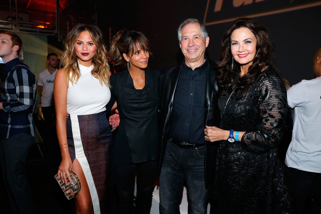 Chrissy Teigen Baby Bump Red Carpet November 2015