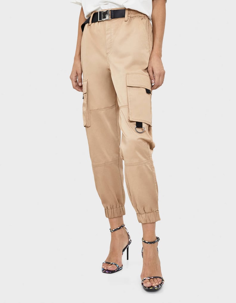 Bershka Belted Cargo Pants