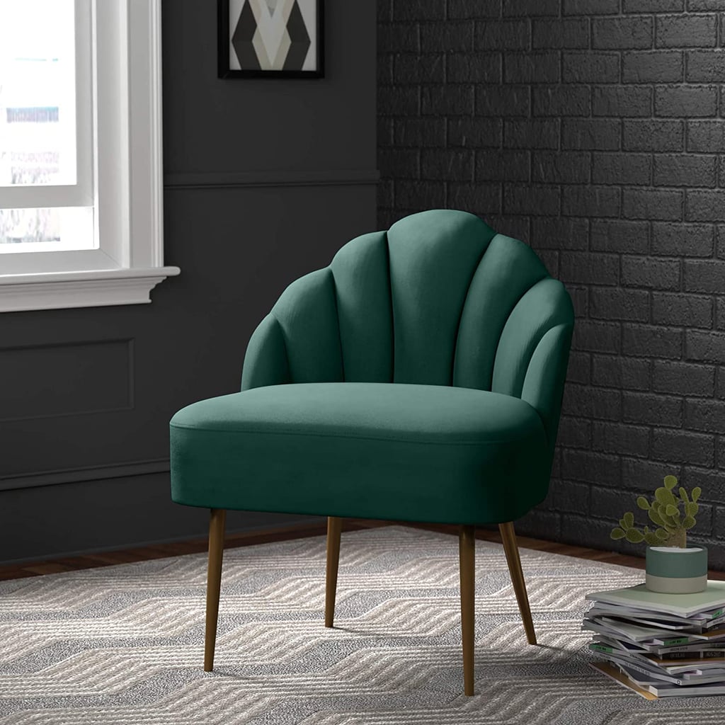 If You Love Velvet Furniture Pieces: Rivet Sheena Glam Tufted Velvet Shell Chair