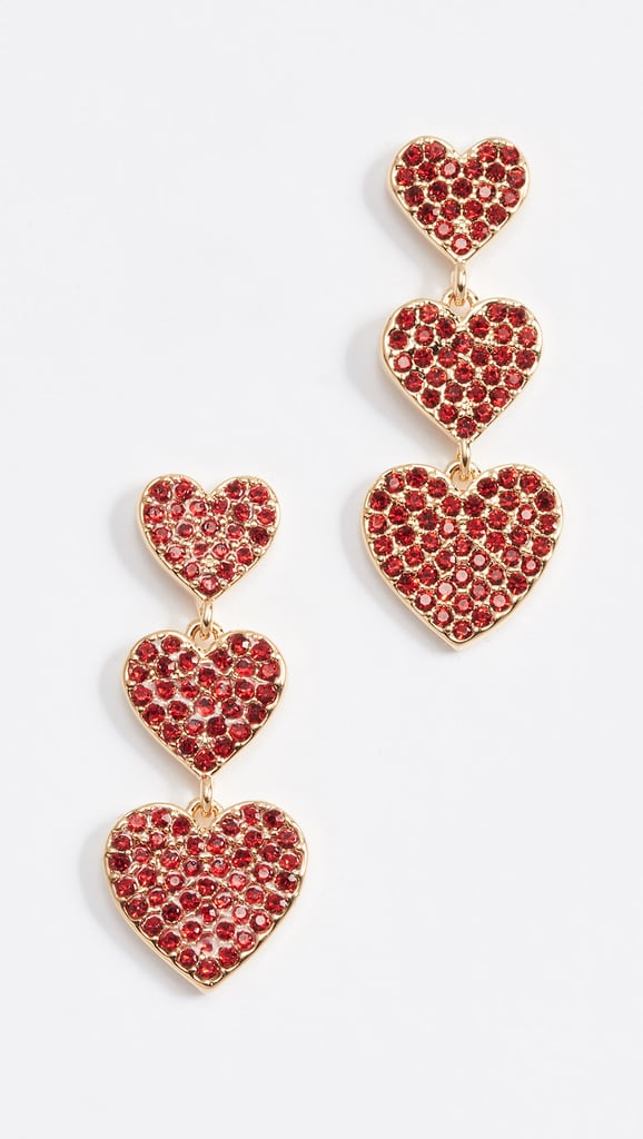 Kate Spade Pave Heart Earrings Shopbop Winter 2018 POPSUGAR Fashion