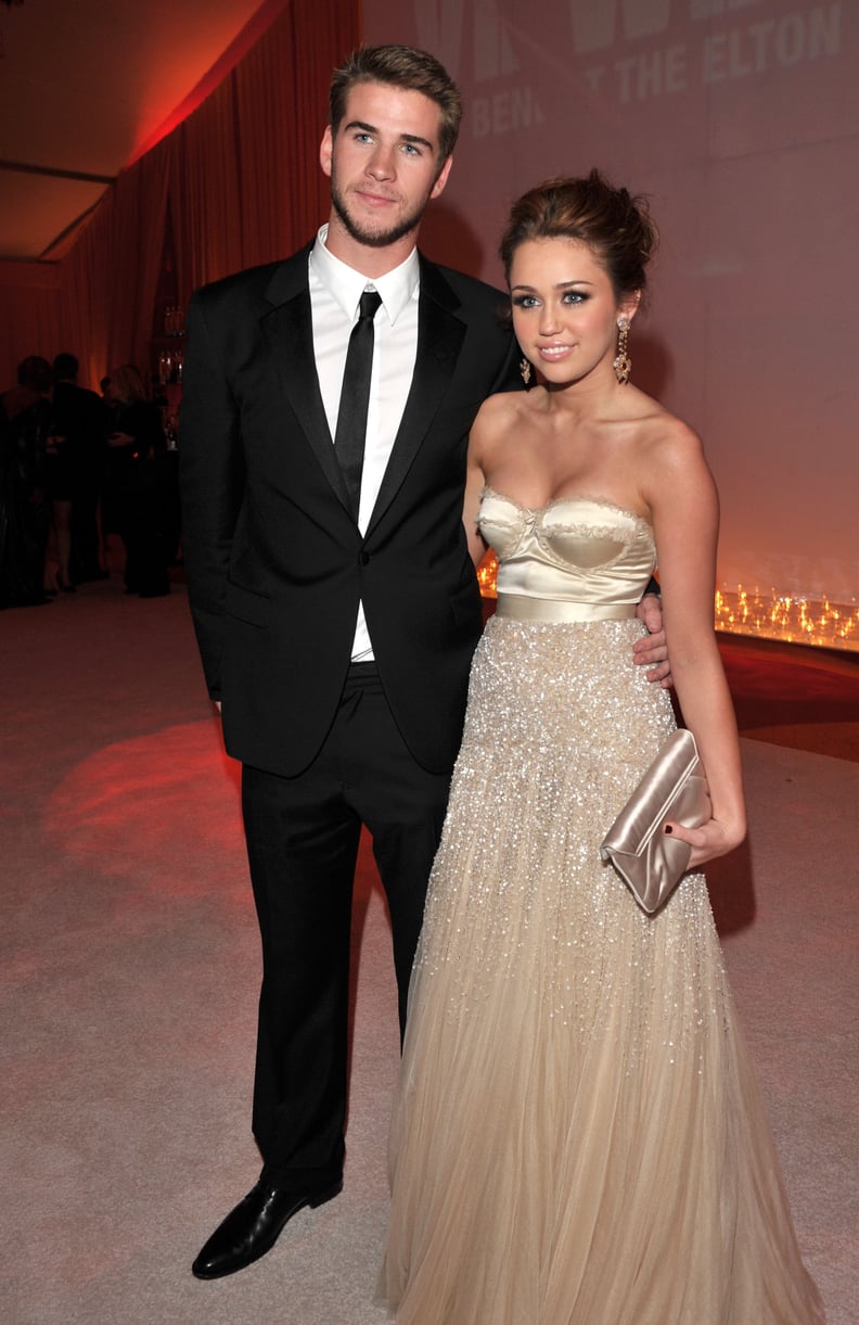 Liam Hemsworth and Miley Cyrus in 2010