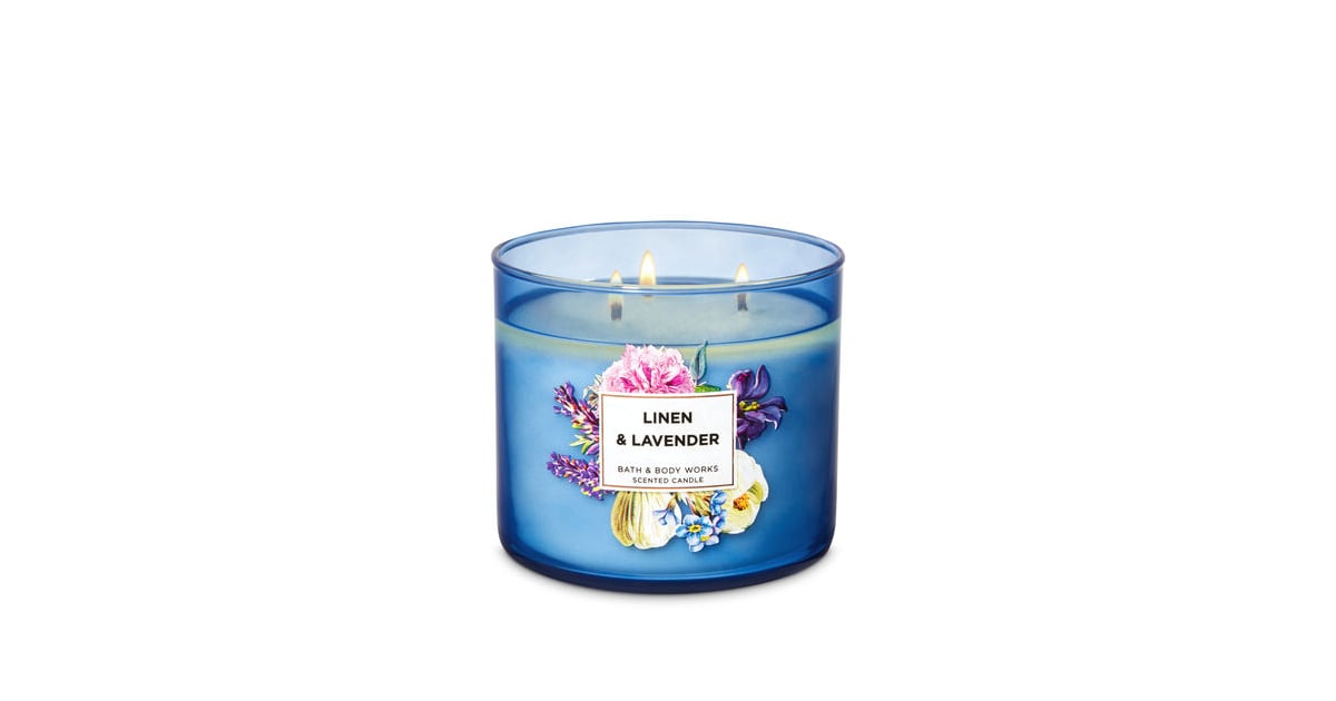 Bath & Body Works Linen and Lavender 3Wick Candle Bath and Body