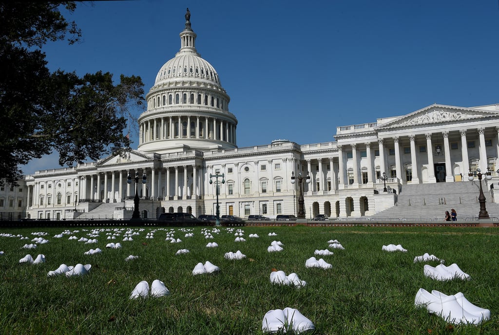 Nurse Shoes Left at US Capitol to Honor COVID-19 Deaths