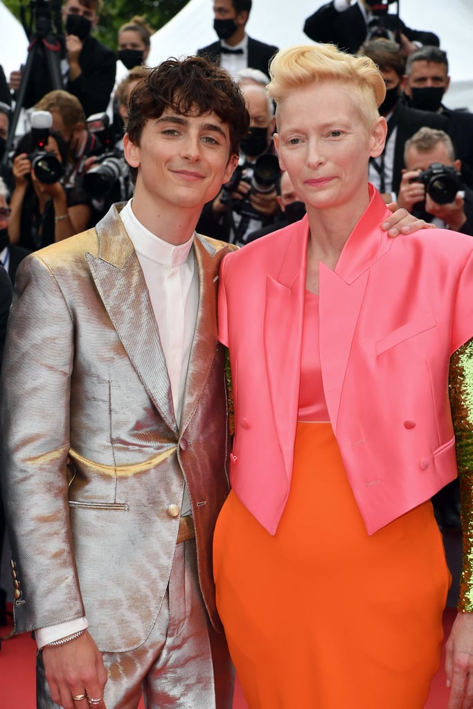 Timothée Chalamet Wears Silver Suit Outfit to Cannes: Photos