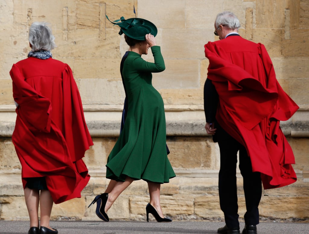 Wind at Princess Eugenie's Wedding Pictures Oct. 2018