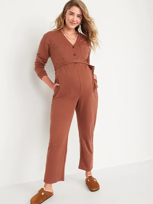 Old Navy Maternity French Terry Utility Jumpsuit