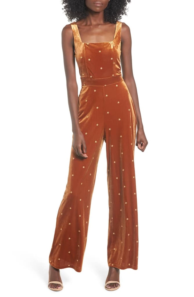 4SI3NNA Star Velvet Jumpsuit