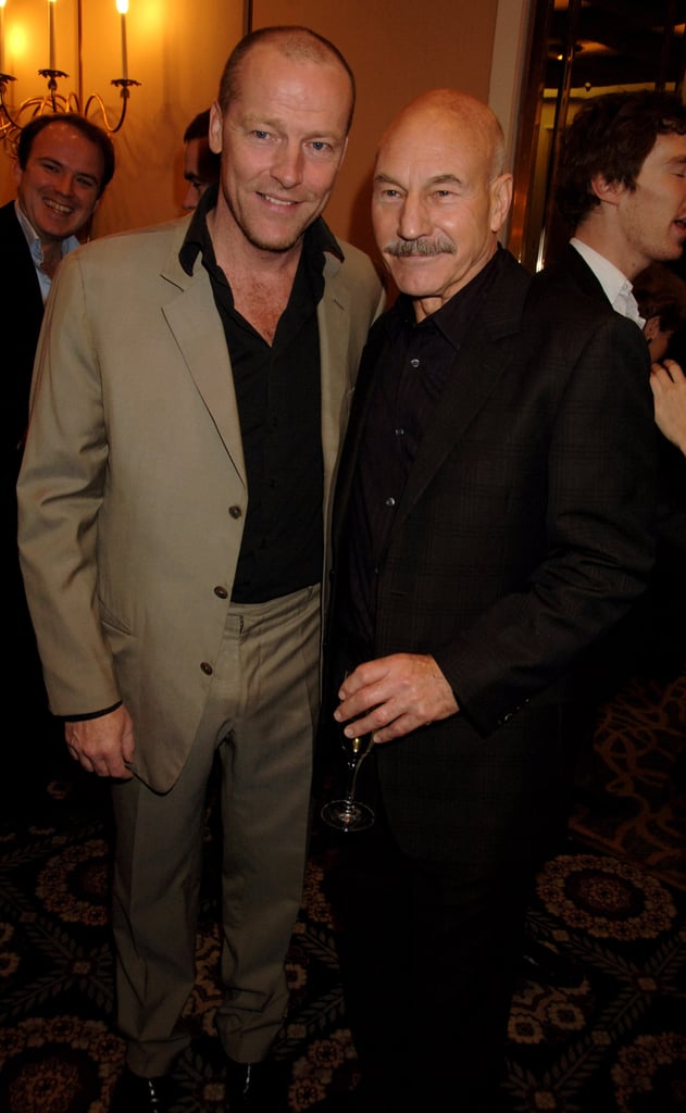 The star posed with Patrick Stewart at the Evening Standard Theatre Awards in 2007.