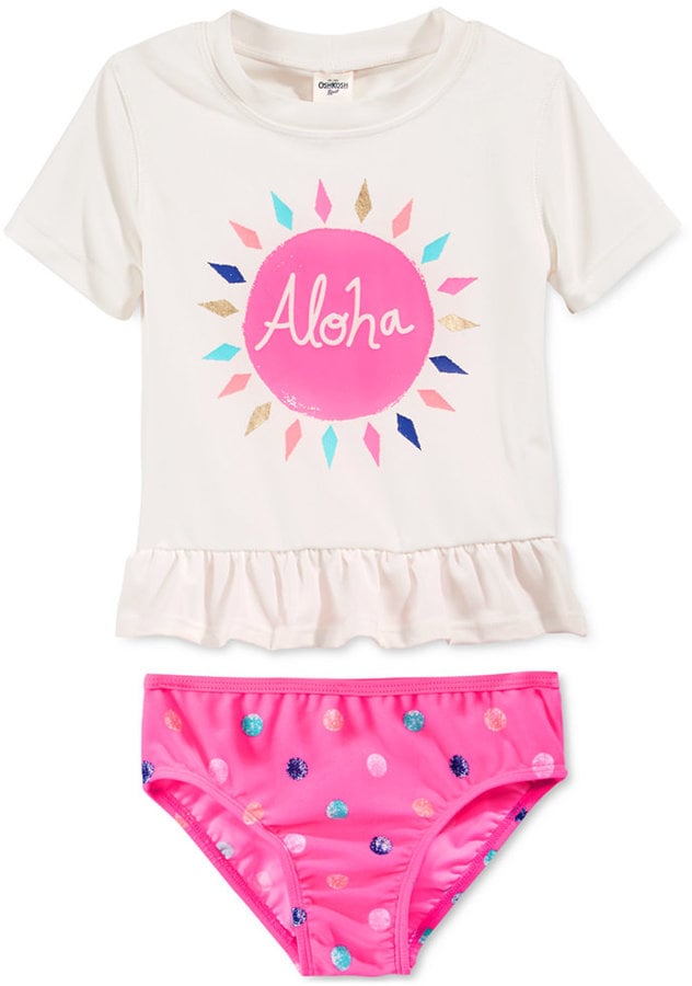 Girls 7-16 SO® 3-pc. Aloha Bikini & Rashguard Swimsuit Set