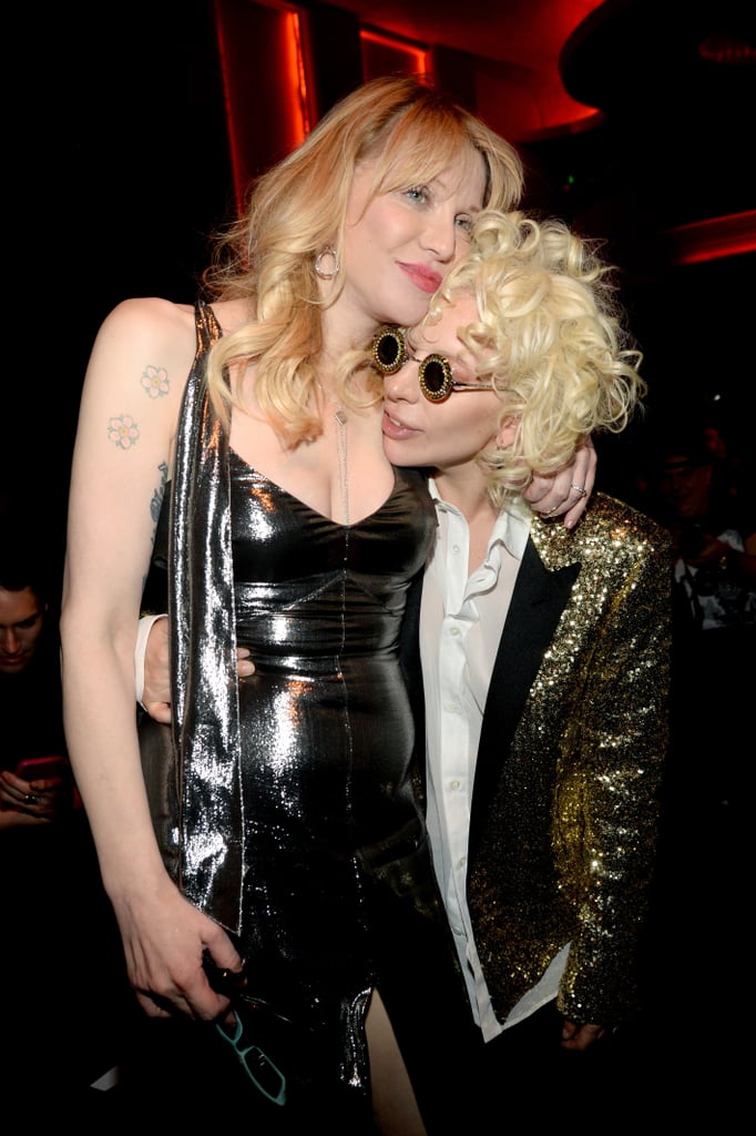 Pictured: Lady Gaga and Courtney Love