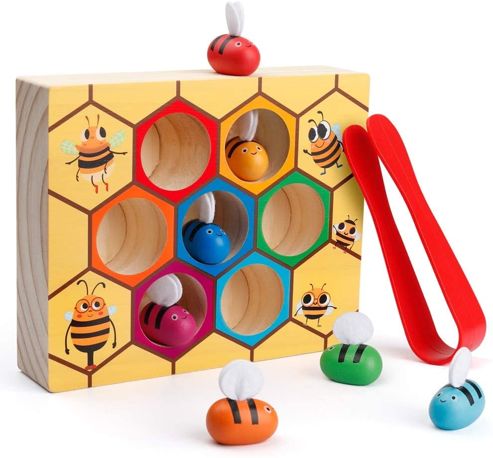 Coogam Clamp Bee to Hive Matching Game 30 Educational Montessori Toys