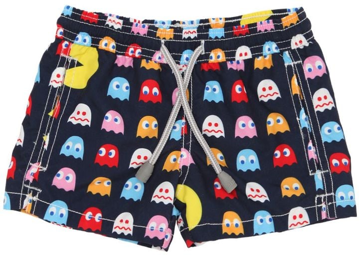 MC2 Saint Barth Pac-Man-Print Nylon Swim Shorts