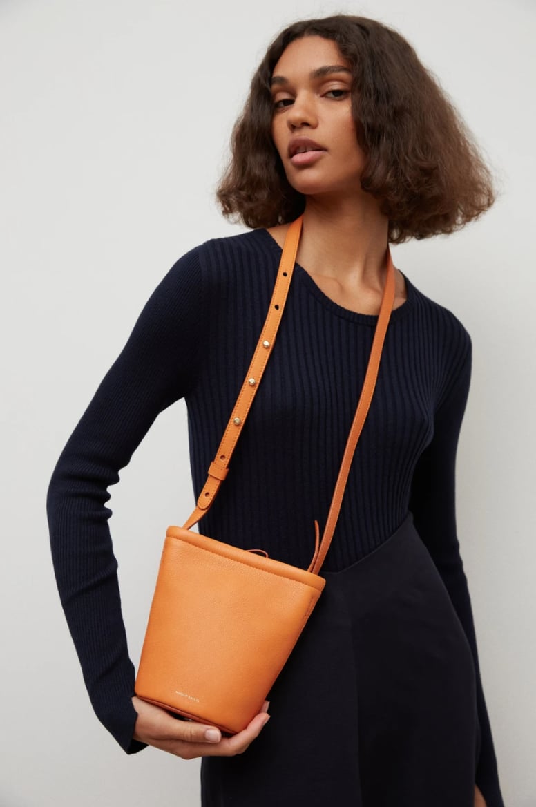 Mansur gavriel mini zip bucket bag clearance