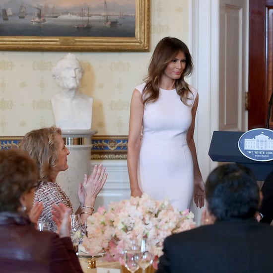 Melania Trump's White Midi Dress