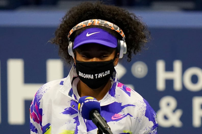 Naomi Osaka Wears a Breonna Taylor Mask For Round 1 of the US Open