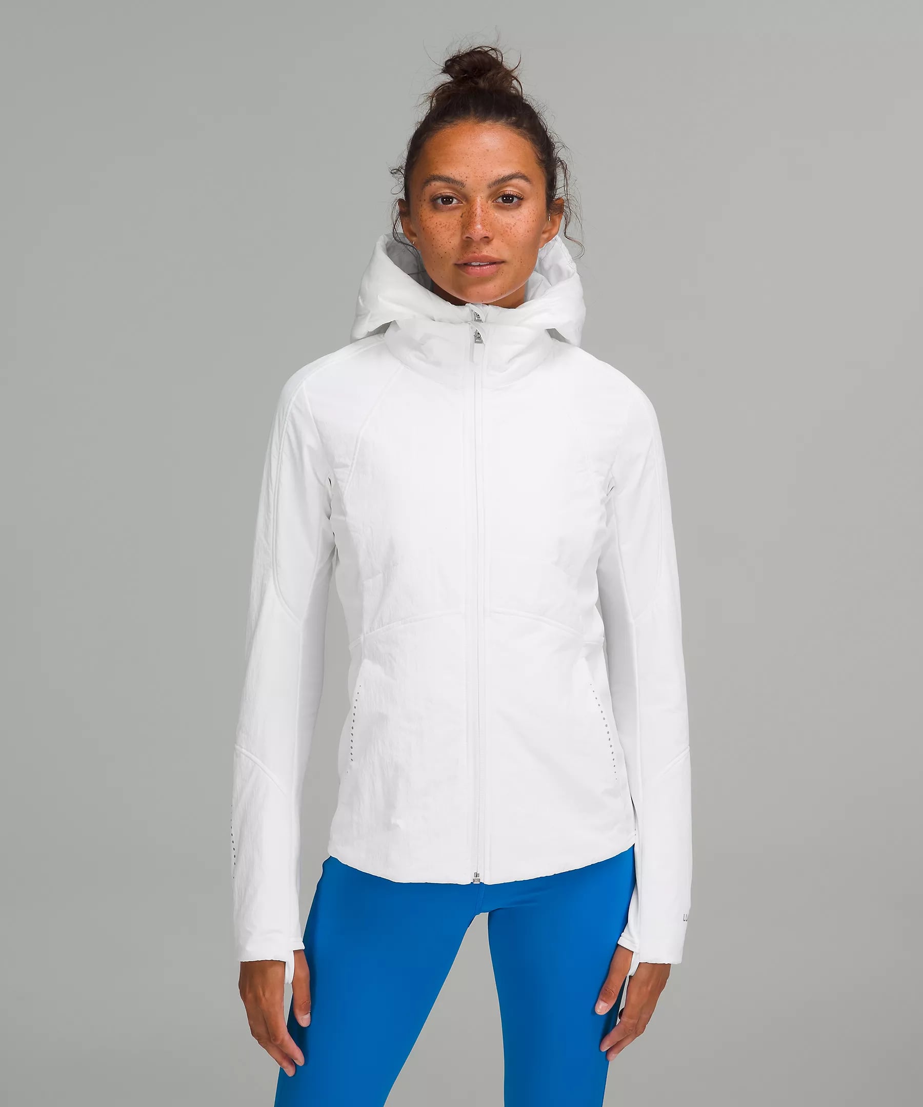 Lululemon Rain Jacket 6 Bright White Fitted Stretch Zip-Up Hoodie