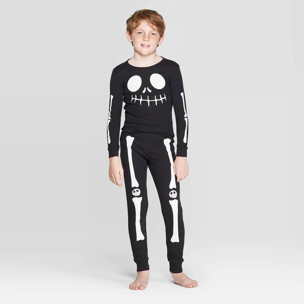 Kid's Family Pajamas Skeleton Set — Snooze Button Black Matching