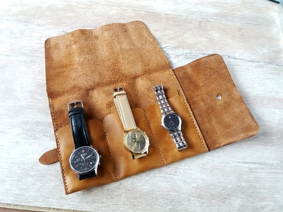 Leather Watch Roll