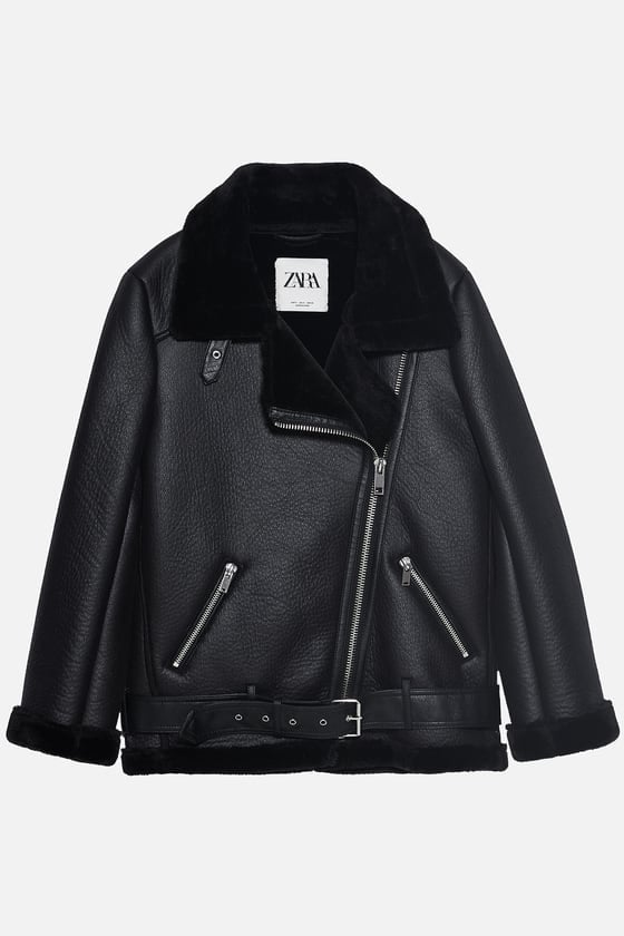 double sided biker jacket zara